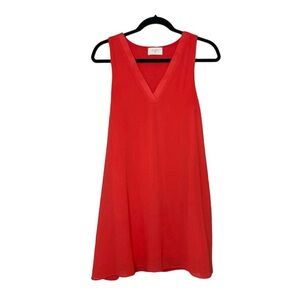 EVERLY Bright Coral V Neck Sleeveless Dress size Small
